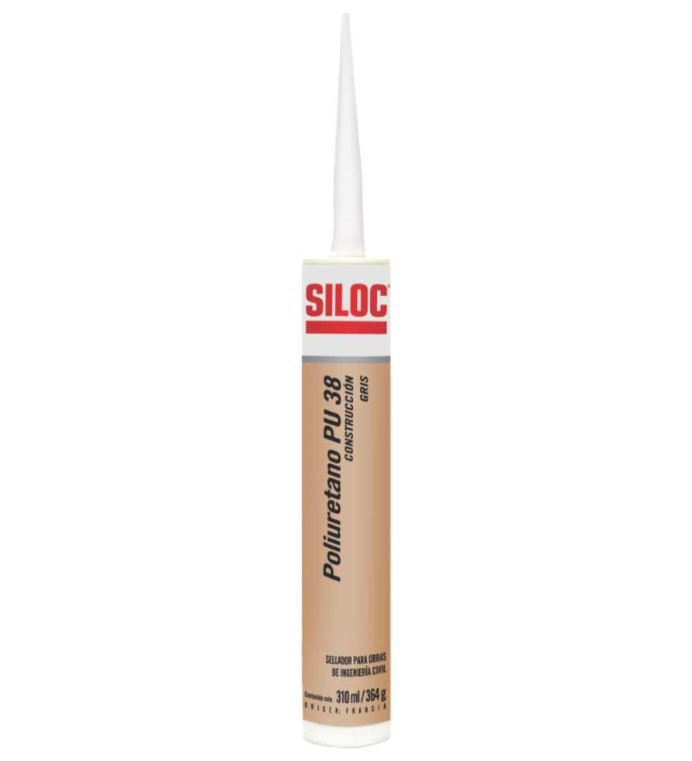 SELLADOR CONSTRUCCION POLIURETANO PU38 GRIS SILOC 310ML